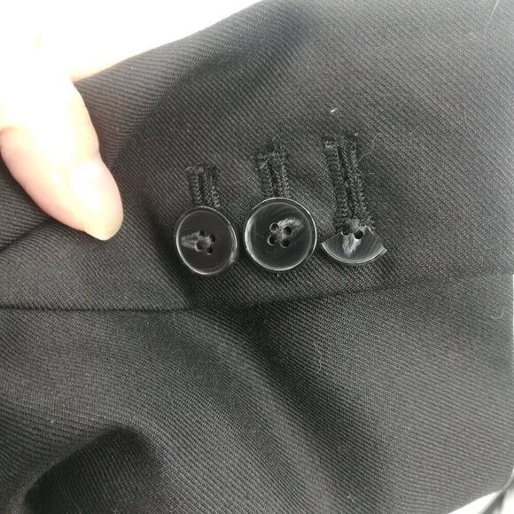 J Crew Factory Black Lightweight Wool Blazer Size 6 Lined Jacket Career 2 Button - Picture 13 of 13